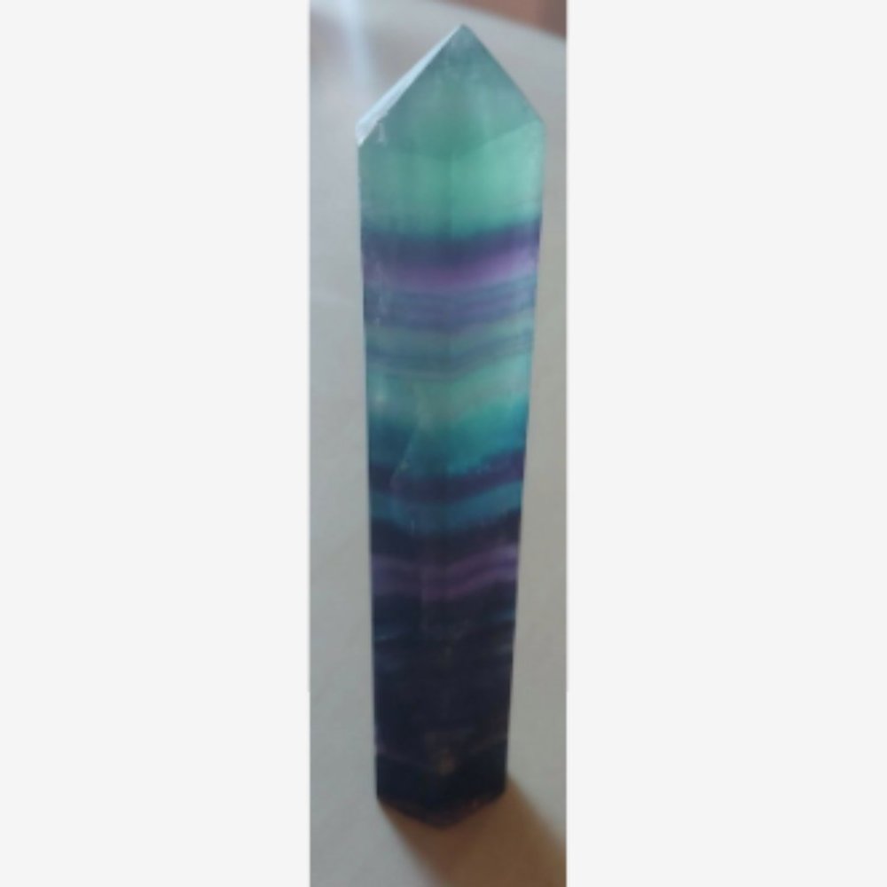 Natural Fluorite Point Wand (4.5" x 0.5" x 0.5")